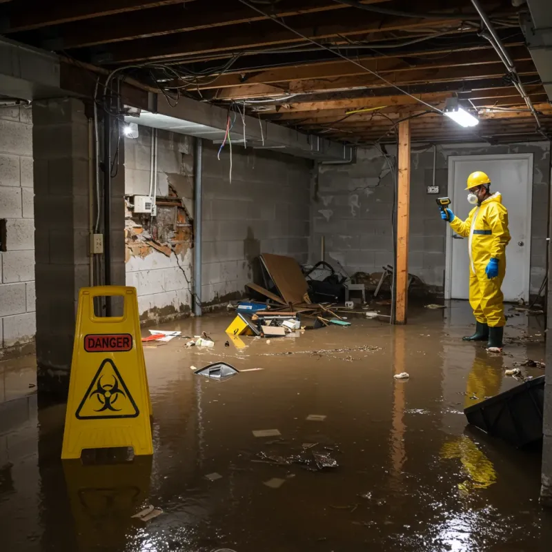 Flooded Basement Electrical Hazard in Greenland, AR Property